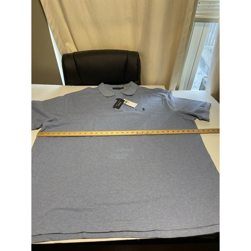 Ralph Lauren Polo Men's Big & Tall Size 4XL Soft Cotton Polo Shirt Blue New $125